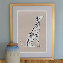 Load image into Gallery viewer, Hand Painted Dalmation Dog Art Print. Perfect for a gallery wall, or in a childrens&#39; bedroom £39
