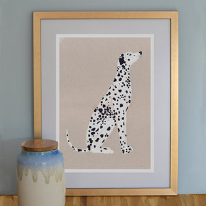 Hand Painted Dalmation Dog Art Print. Perfect for a gallery wall, or in a childrens' bedroom £39