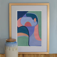 Load image into Gallery viewer, Abstract Face Art Print, brings a sense of colour and harmony to any space. £49
