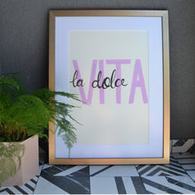 Load image into Gallery viewer, Celebrate La Dolce Vita! Uplifting Art Print celebrating the simple joys in life, perfect as a gift. £29 
