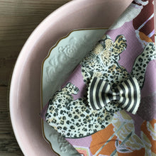 Load image into Gallery viewer, LUXURY LINEN LEOPARD NAPKINS HANDPAINTED IN SUSSEX
