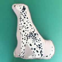 Load image into Gallery viewer, HANDMADE VELVET DALMATION CUSHION WITH PIPING
