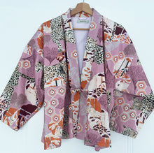 Load image into Gallery viewer, ROSE LEOPARD LINEN KIMONO JACKET
